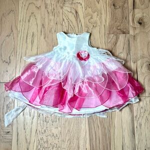 Nannette Baby Girls’ 12 Month Spring / Easter White & Pink Tulle Dress
